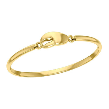 Lobster Claw Solid Gold Spring Lock Bracelet GBA176 - Jewelry
